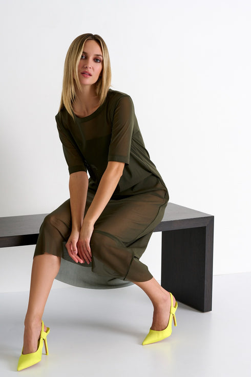 Shan Mia Long mesh dress